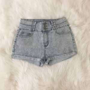 Guess high-waisted denim shorts
